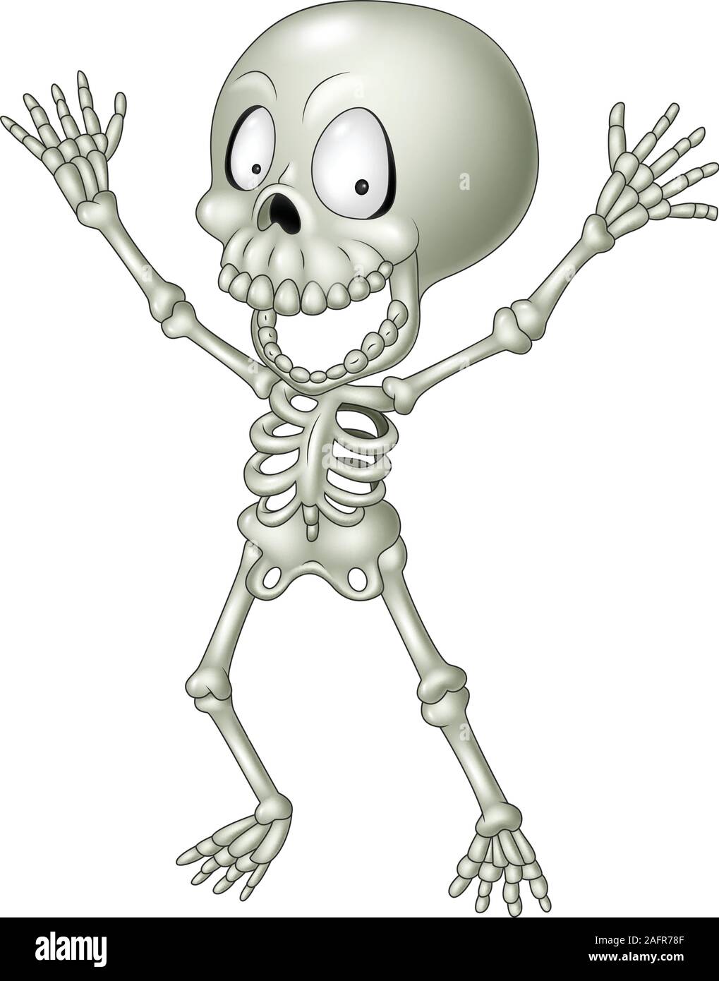 Cartoon funny skeleton isolated on white background Stock Vector Image &  Art - Alamy