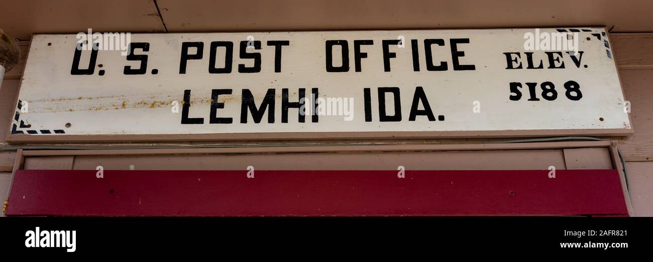 MAY 24 2019, LEMHI PASS, MONTANA, USA - Lemhi Post Office Stock Photo