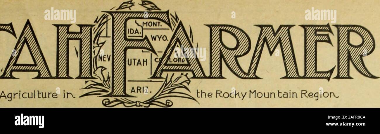 . The Utah Farmer : Devoted to Agriculture in the Rocky Mountain Region. TO. Devoted to Agriculture ir. e Rocky Mountain Regiorv COMBINED WITH THE DESERET F ARMER AND ROCKY MOUNTAIN FARMING. ONE DOLLARA YEAR. FOREIGNSUBSCRIPTION11.50 VOLUME XII. LEHI, UTAH, SATURDAY, JANUARY 15, 1916 No. 24 capable of drawing all the imple-ments mentioned. However, it maybetter meet the ends of economy ifthe farmer would invest in the fifthhorse and have three out of the five ing) and harrowing 100 acres fallow,(25 days at rate of 4 acres per day). July 1 to July 5 Harrowing 60 acresfallow (3 days at rate of Stock Photo