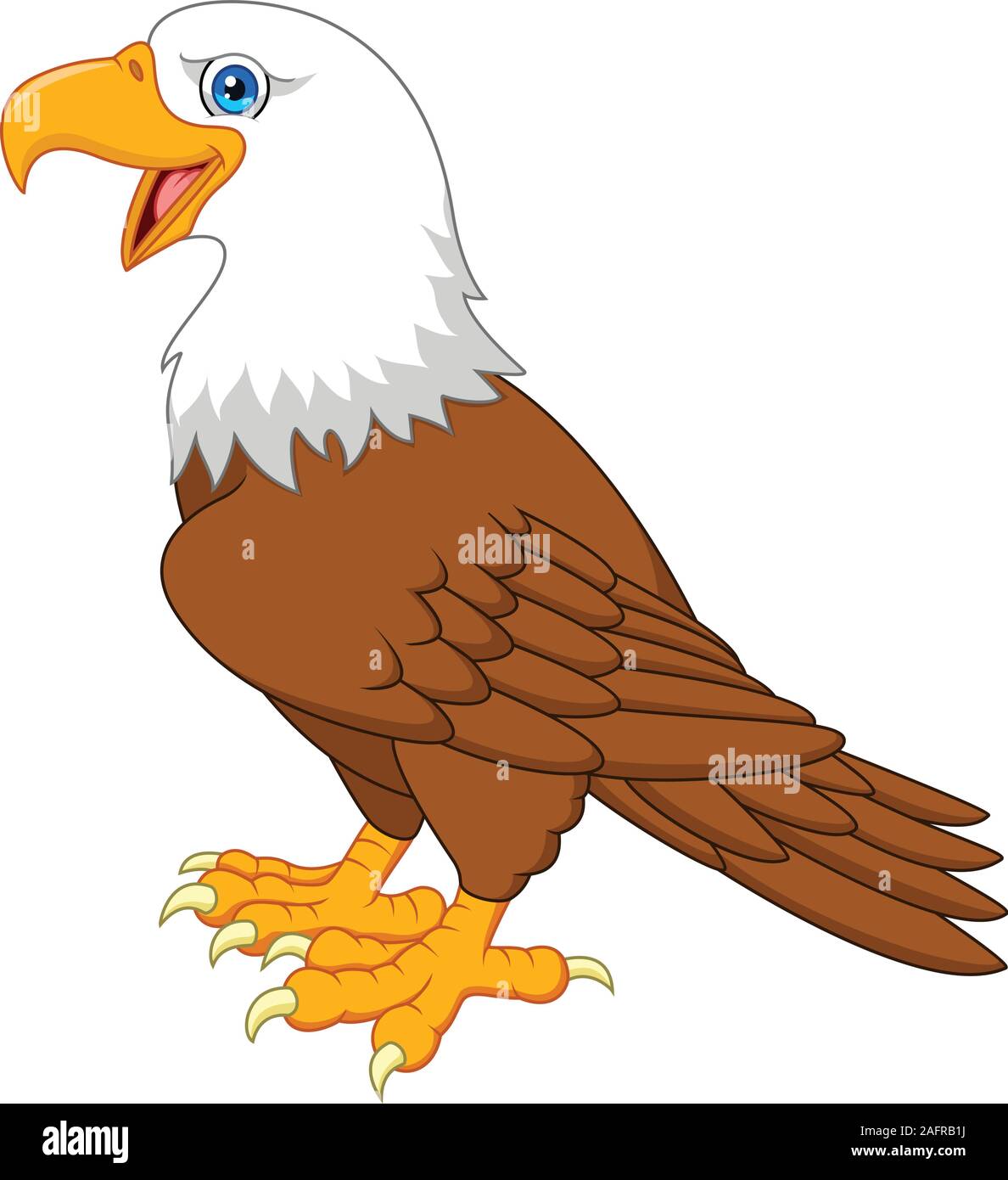 Cartoon bald eagle Stock Vector