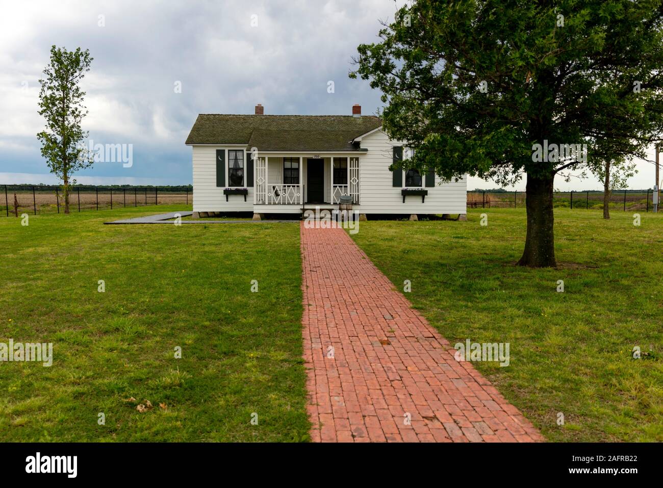 MAY 1, 2019 DYESS AR, USA Johnny Cash's childhood home on the Cotton Highway, Dyess, AR