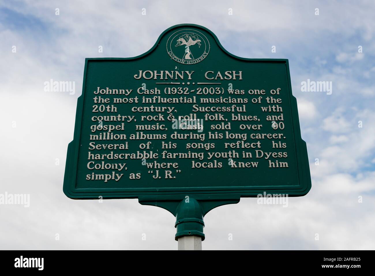 MAY 1, 2019 DYESS AR, USA Johnny Cash's childhood home on the Cotton Highway, Dyess, AR