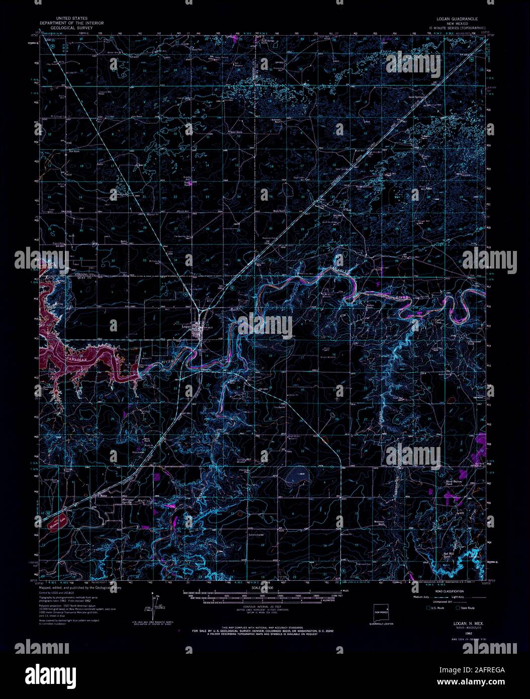 Logan new mexico map hires stock photography and images Alamy