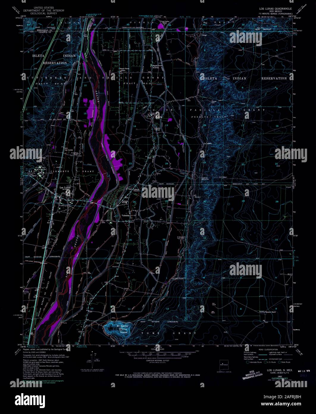 Map of los lunas new mexico hires stock photography and images Alamy