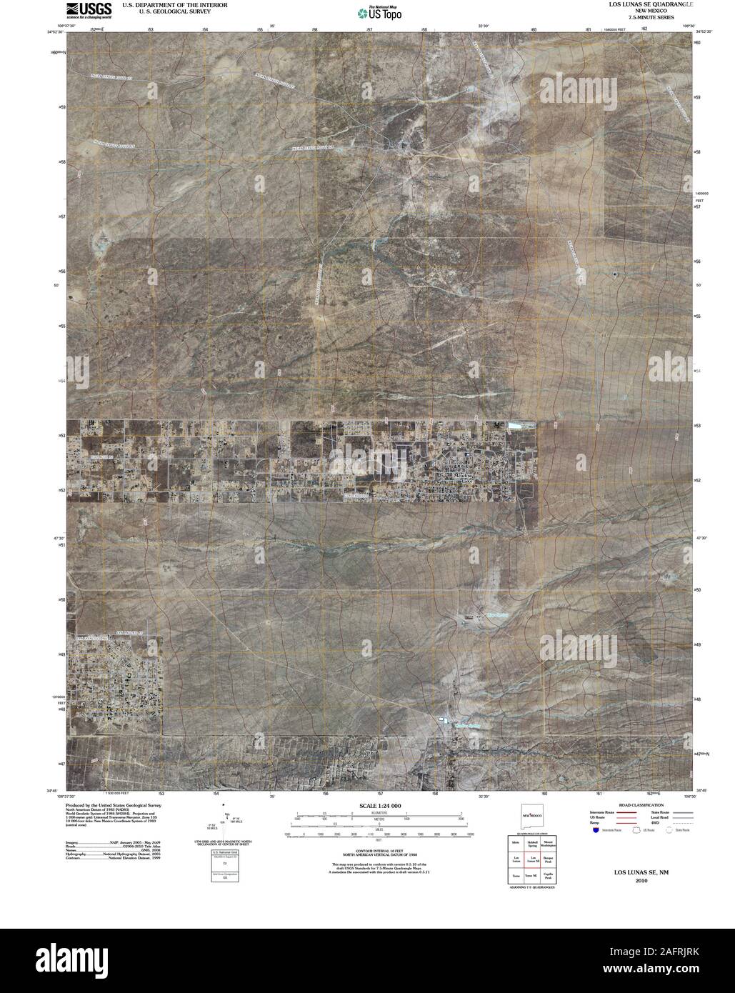 Map of los lunas new mexico hires stock photography and images Alamy
