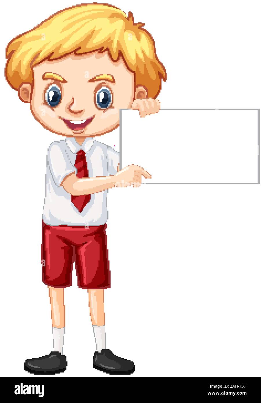 One happy boy blank paper illustration Stock Vector Image & Art - Alamy