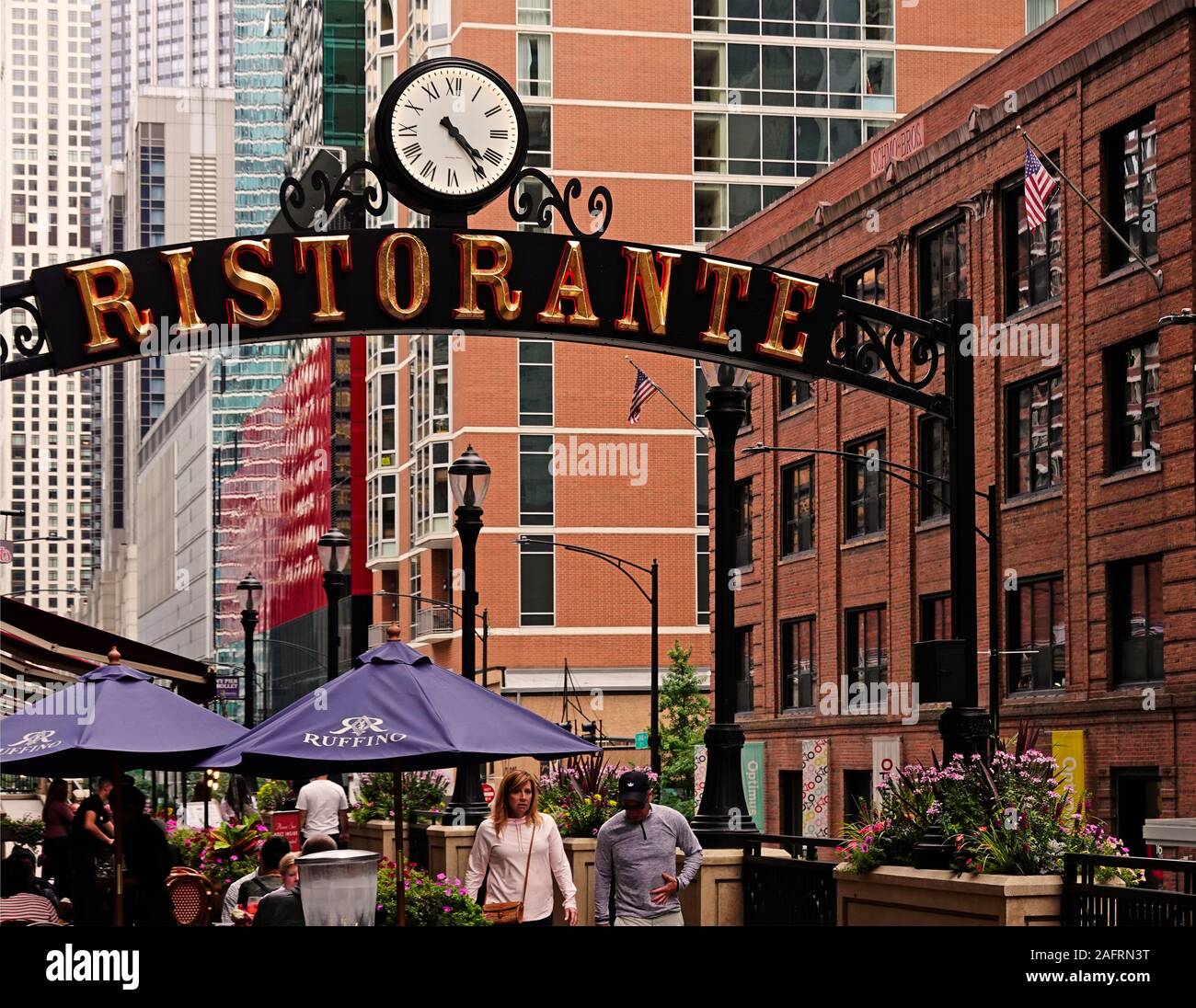 Labriola Restaurant on Michigan Avenue in Chicago Illinois Stock Photo