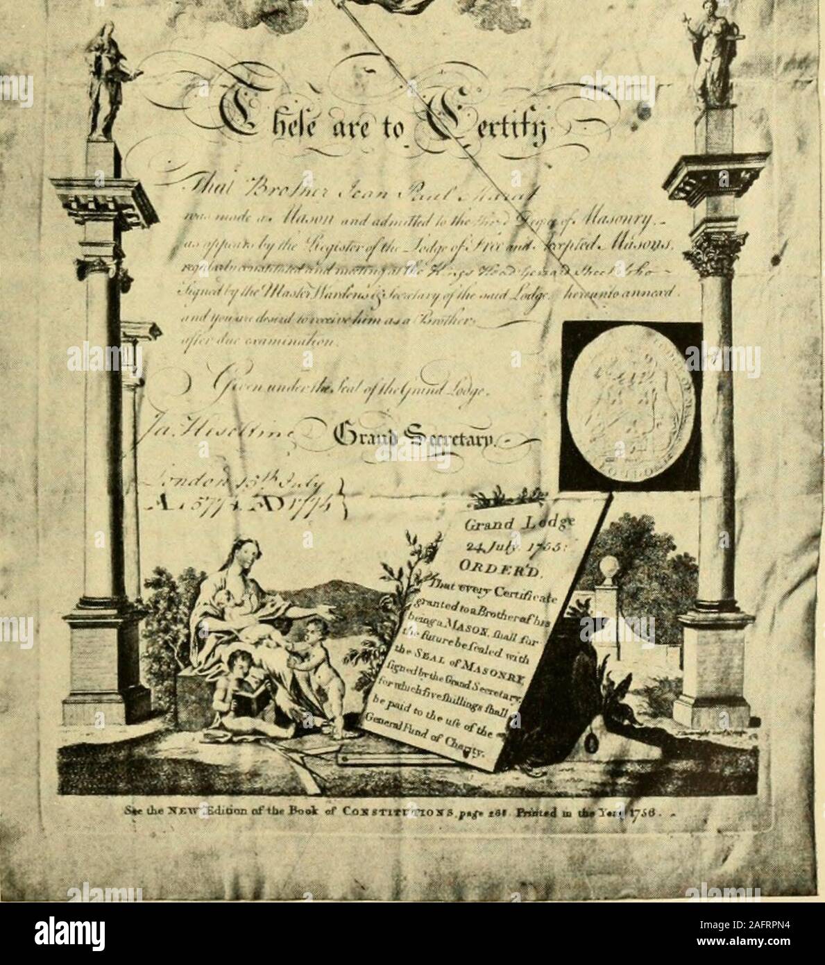 Robespierre and the French revolution. :m. CEKTIFU ATK OF MEMBEKSHIF IN AN  ENGLISH LUDL.E OF MASONS OF JEAN PAUL MARAT From an engraving in the  collection of illiam T. Latta, Ksq.
