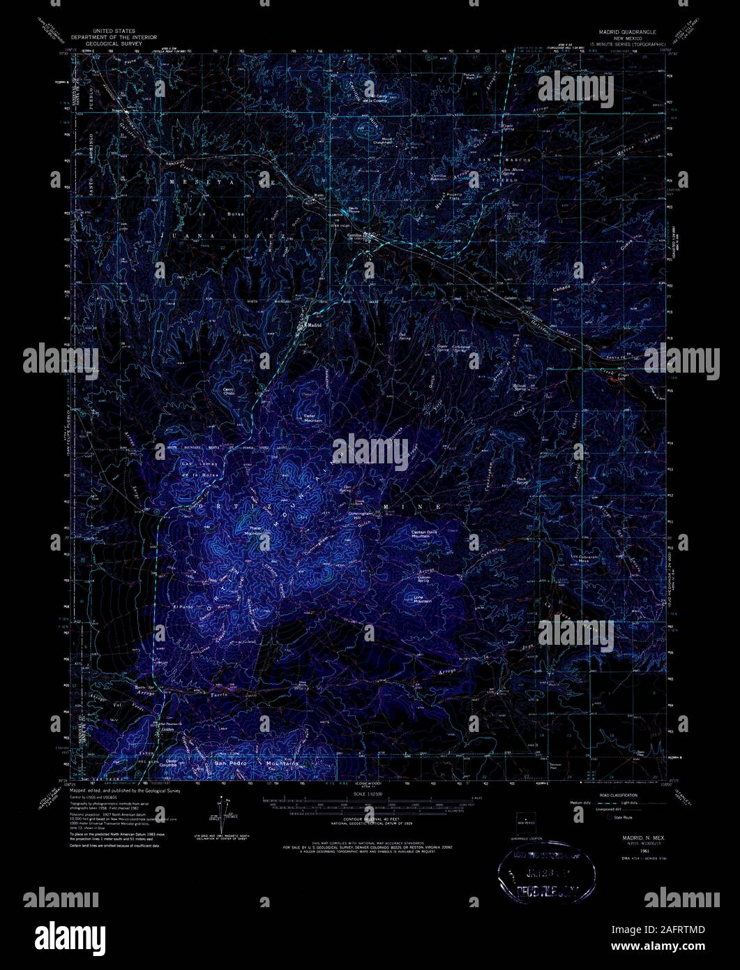 USGS Topo Map - Madrid 1961
