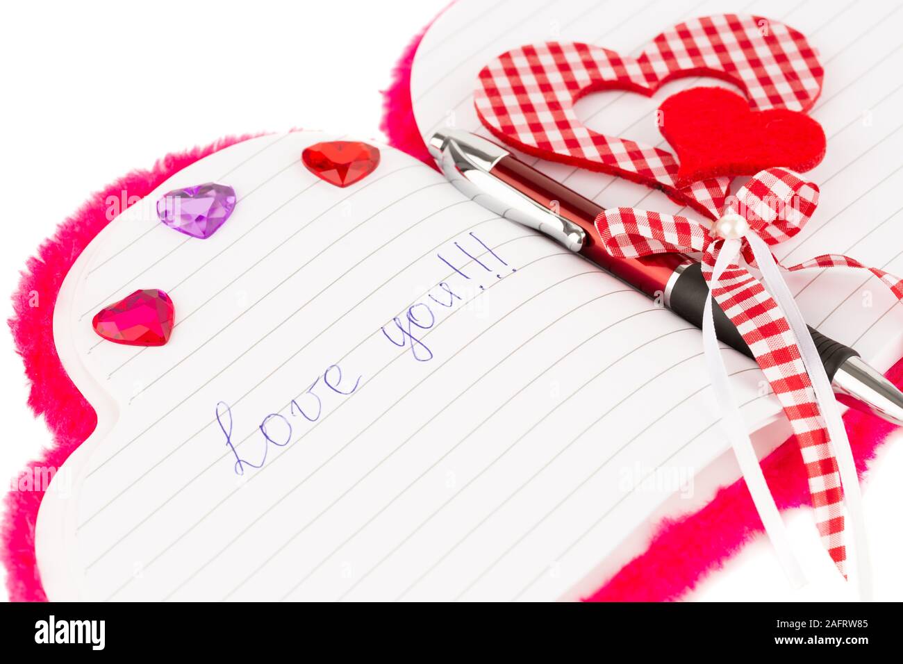 Love You Hearts Big Bold Notepad main image 0