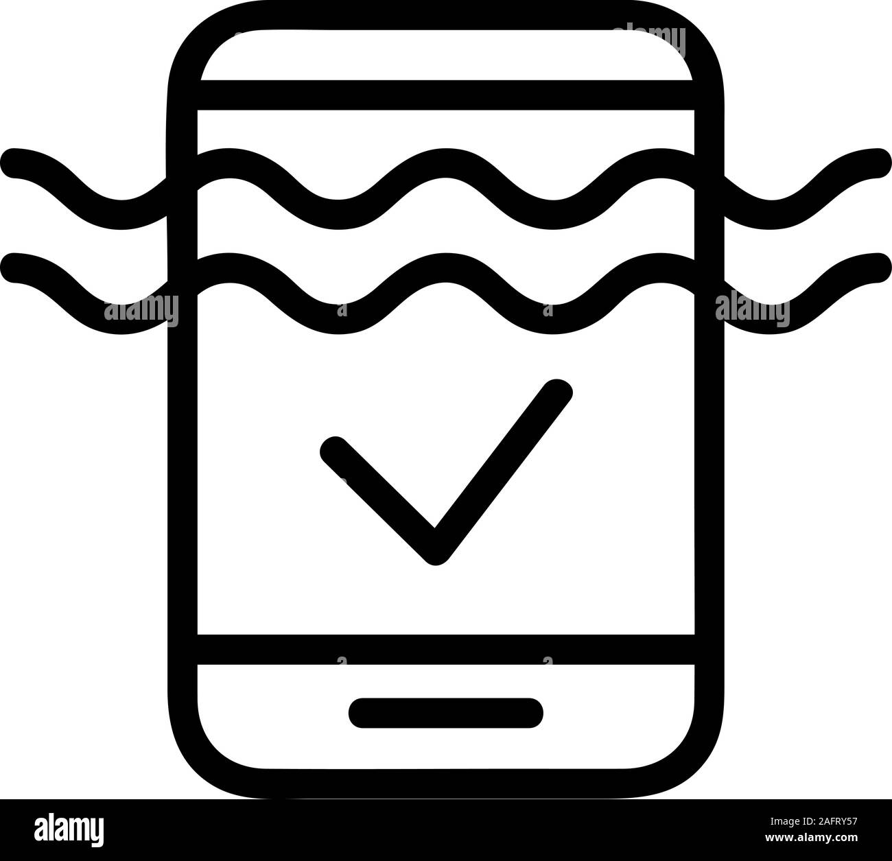 water-repellent vector icon. Isolated contour symbol illustration Stock ...