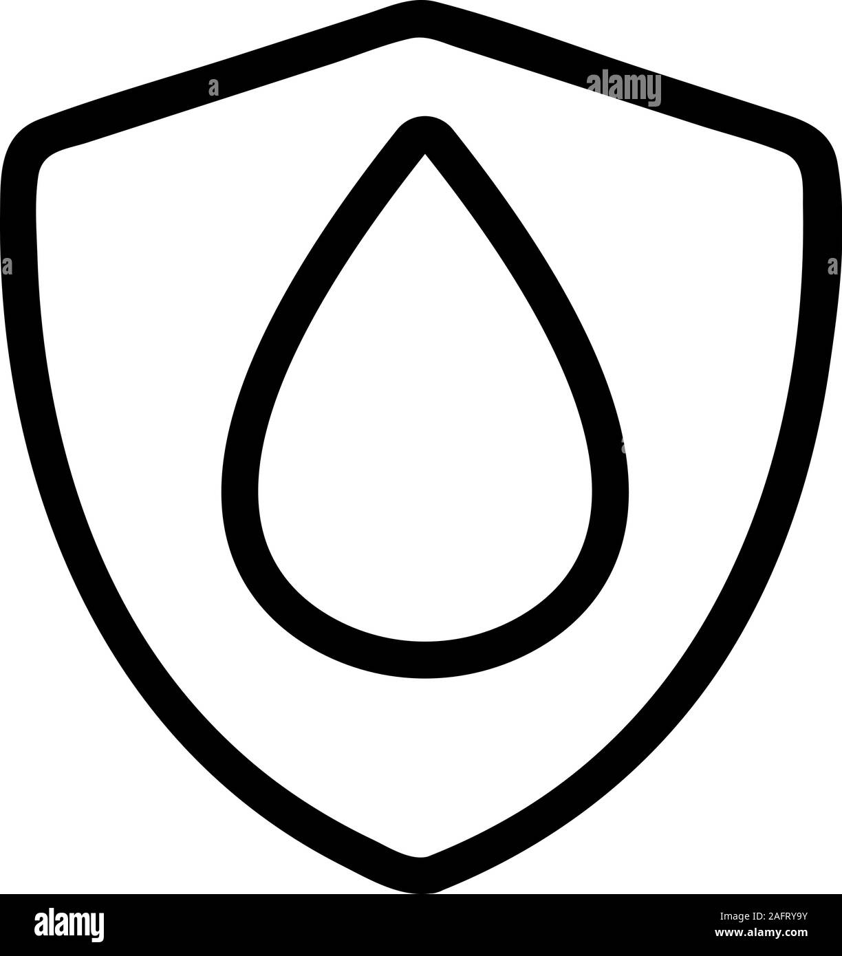 water-repellent vector icon. Isolated contour symbol illustration Stock ...