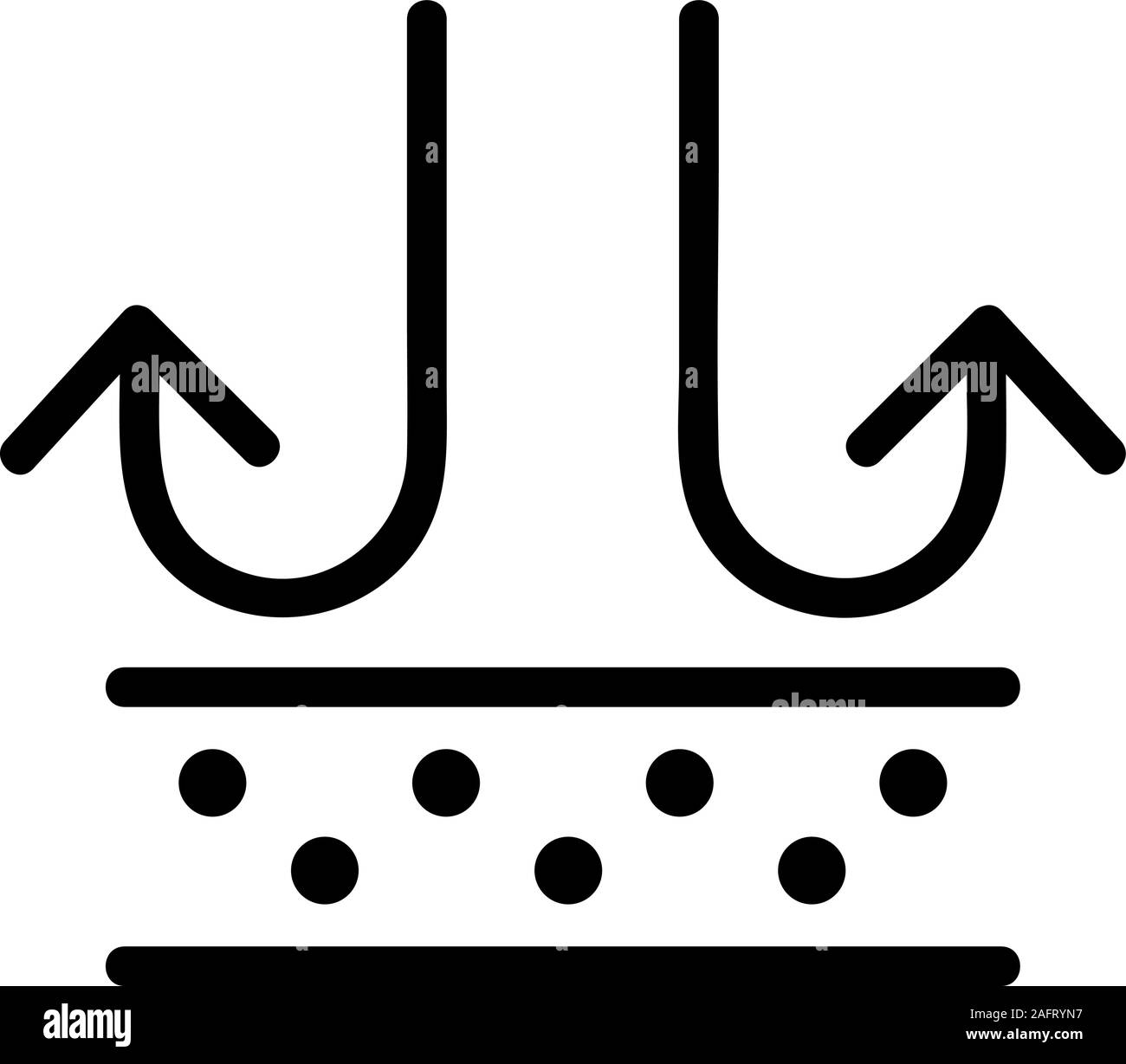 water-repellent vector icon. Isolated contour symbol illustration Stock ...