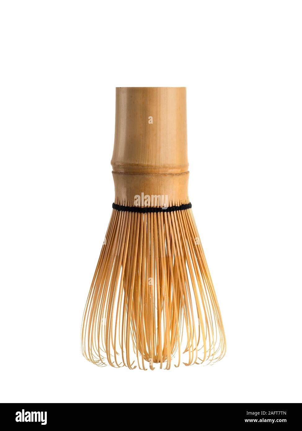 Bamboo Matcha Tea Whisk also know as chasen. Isolated on white background. Chasen use for japan green match tea Stock Photo