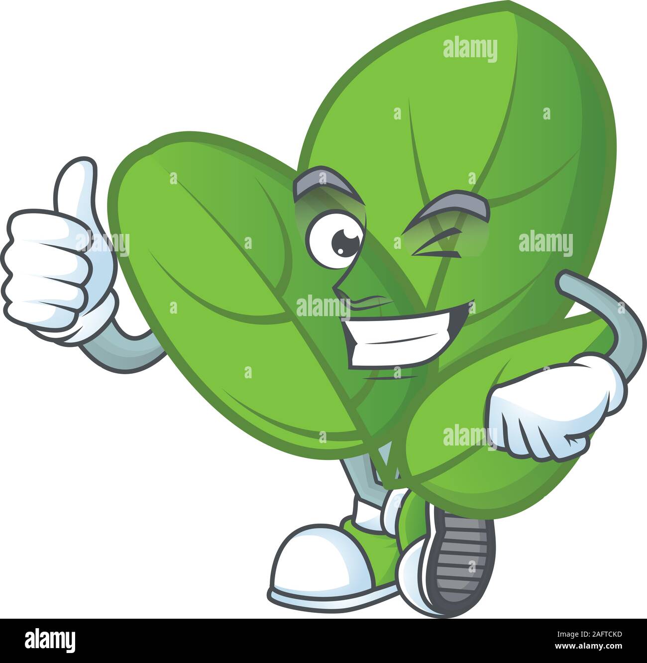 cartoon character of basil making Thumbs up gesture Stock Vector Image ...
