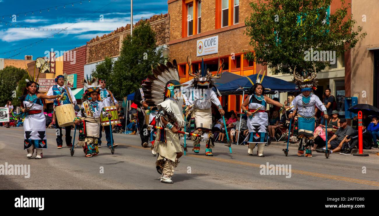 AUGUST 10, 2019 - GALLUP NEW MEXICO, USA - Portraits of Native Americans & Navajo at 98th Gallup Inter-tribal Indian Ceremonial, New Mexico Stock Photo