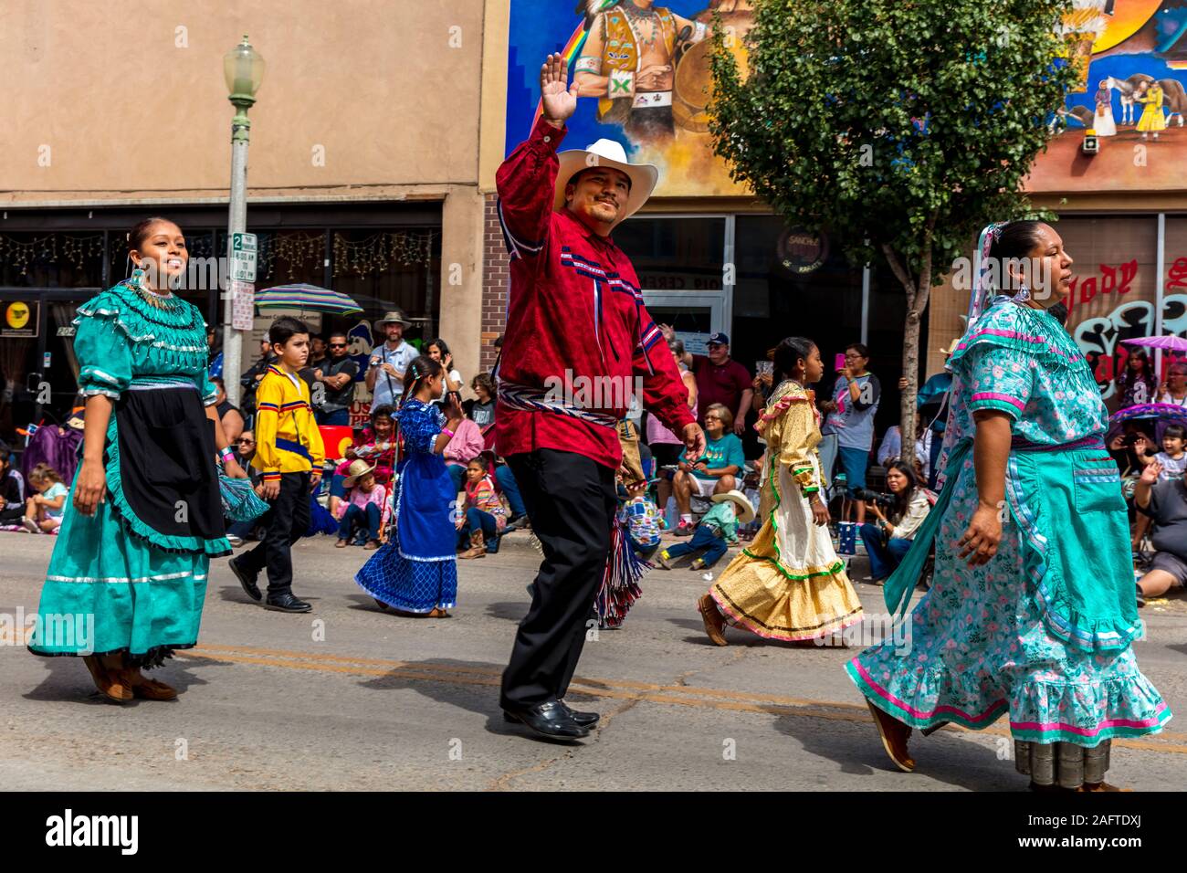 AUGUST 10, 2019 - GALLUP NEW MEXICO, USA - Portraits of Native Americans & Navajo at 98th Gallup Inter-tribal Indian Ceremonial, New Mexico Stock Photo