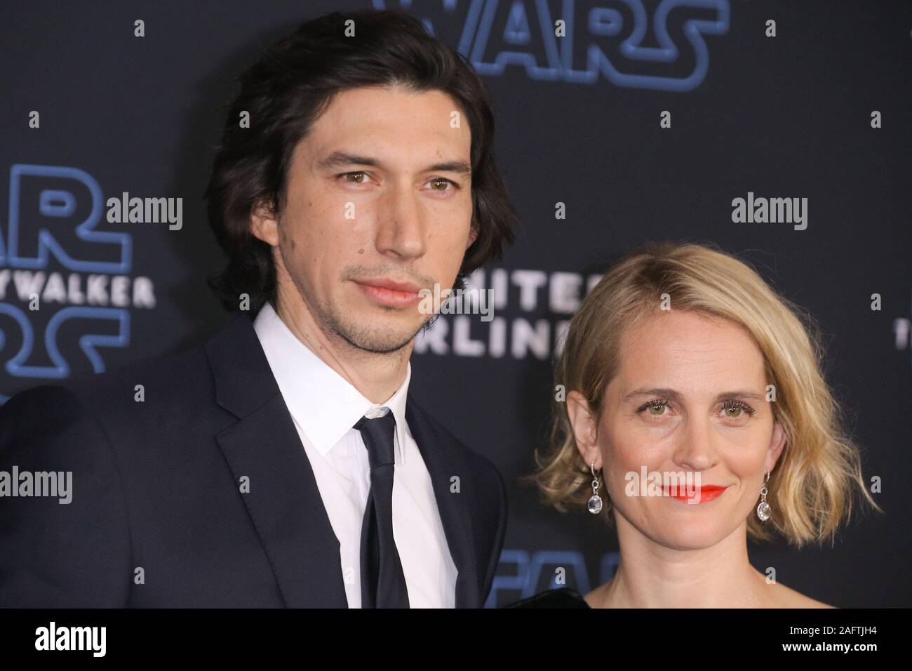 Los Angeles, USA. 16th Dec, 2019. Adam Driver, Joanne Tucker at Lucasfilm's 'Star Wars: The Rise of Skywalker' World Premiere held at El Capitan Theater in Los Angeles, CA, December 16, 2019. Photo Credit: Joseph Martinez/PictureLux Credit: PictureLux/The Hollywood Archive/Alamy Live News Stock Photo