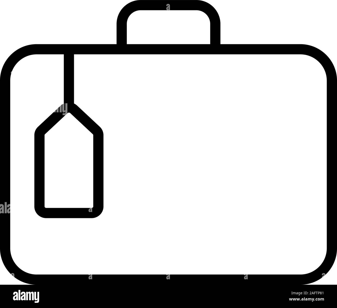 suitcase icon vector. Isolated contour symbol illustration Stock Vector