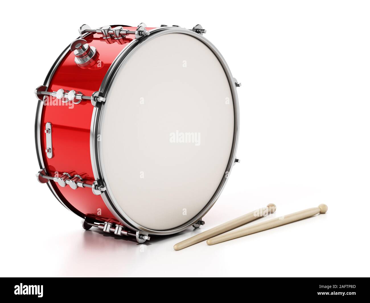 Snare drum set isolated on white background. 3D illustration Stock ...