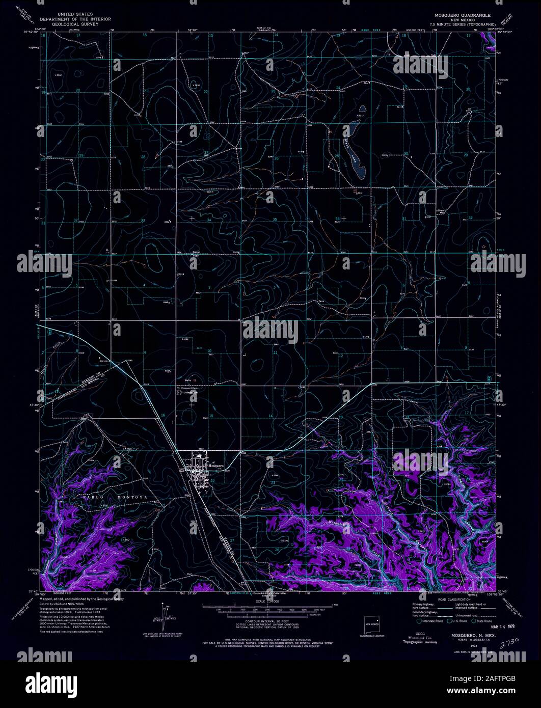 Map of mosquero new mexico hires stock photography and images Alamy