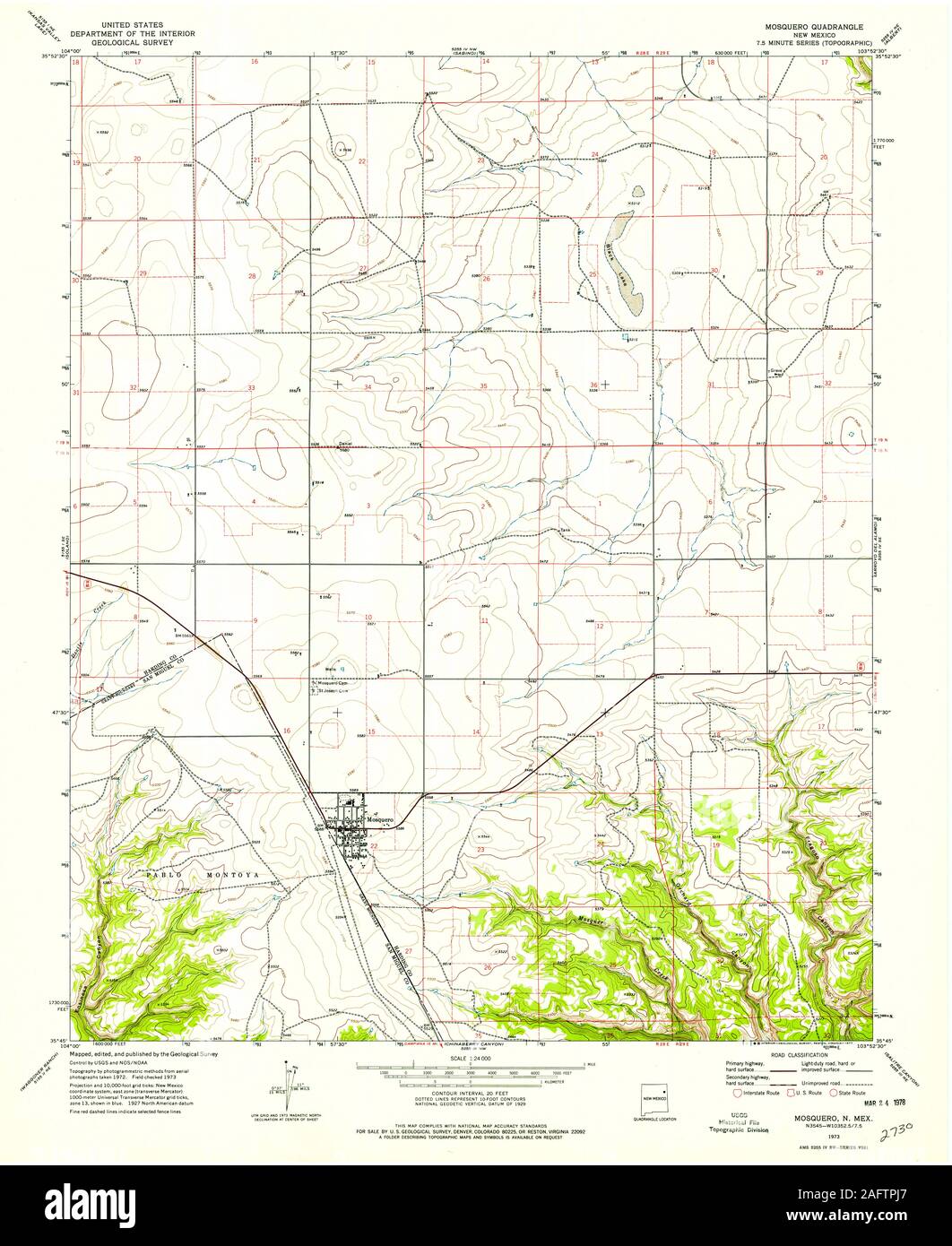 Mosquero map hires stock photography and images Alamy