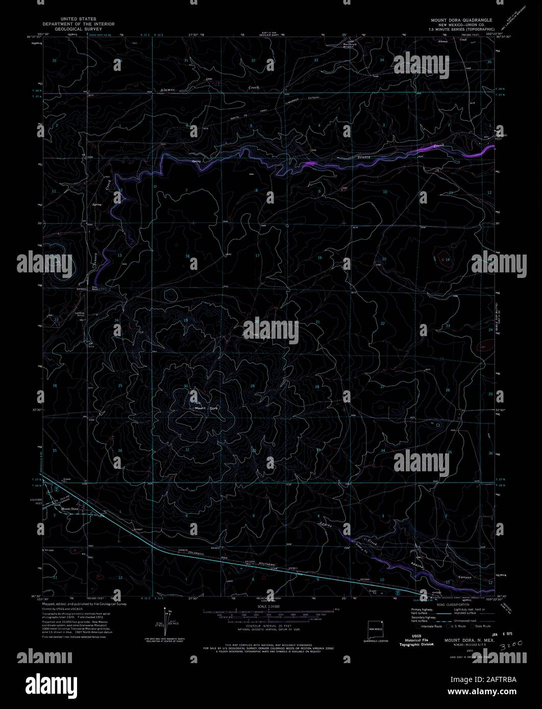 Mount dora new mexico map hires stock photography and images Alamy