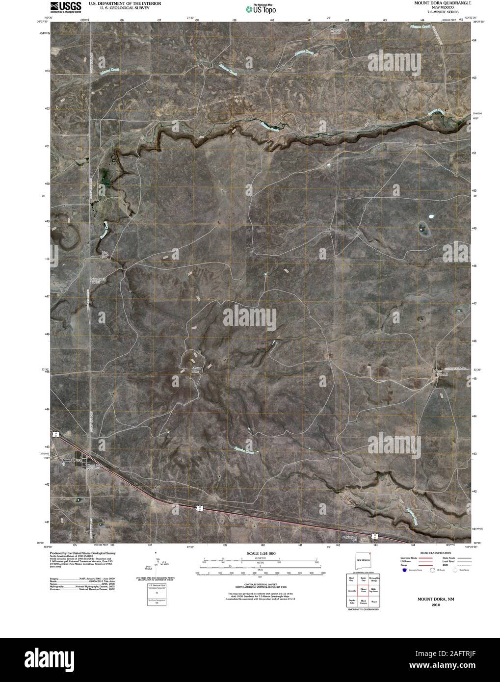 Map of mount dora new mexico Cut Out Stock Images & Pictures Alamy