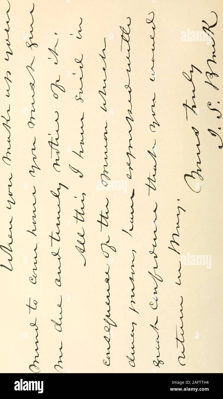 . Life and public services of Edwin M. Stanton. A^-i^^OO £u Mjul^q & jlJ^. O^^JL. €&^&lt;S- ctLo-^-ij*. MEXICAN ARCHIVES 55 The correspondence between Mr. Stanton and At-torney-General Black during the formers stay in Cali-fornia is voluminous and interesting. It shows theclose relations and mutual confidence that existed be-tween them, and gives an inside view of a campaignagainst fraud, in which they both performed patrioticand successful services calling for the highest courageand unbending integrity. On the 27th of April Black wrote that he had readletters from Stanton with intense deligh Stock Photo