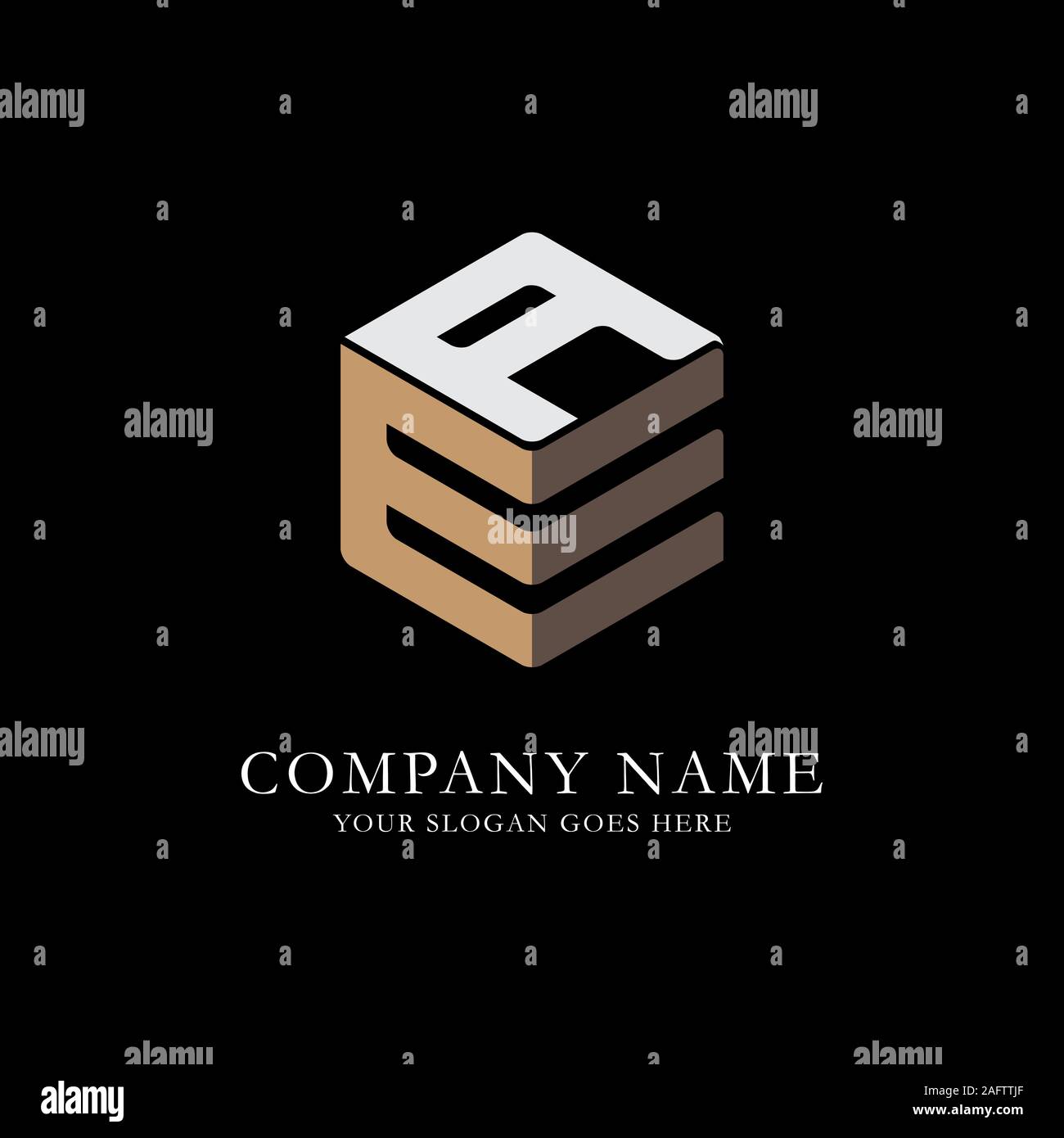 EB initial letter Logo Inspiration, E and B combination logo vector with hexagonal idea Stock Vector