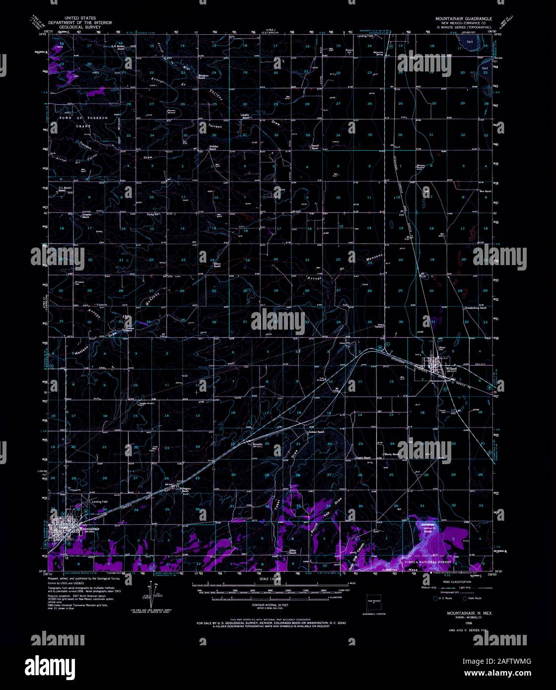 Mountainair new mexico map hires stock photography and images Alamy