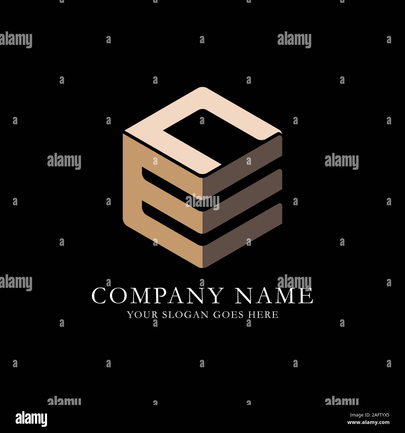 EN initial letter Logo Inspiration, E and N combination logo vector with hexagonal idea Stock Vector