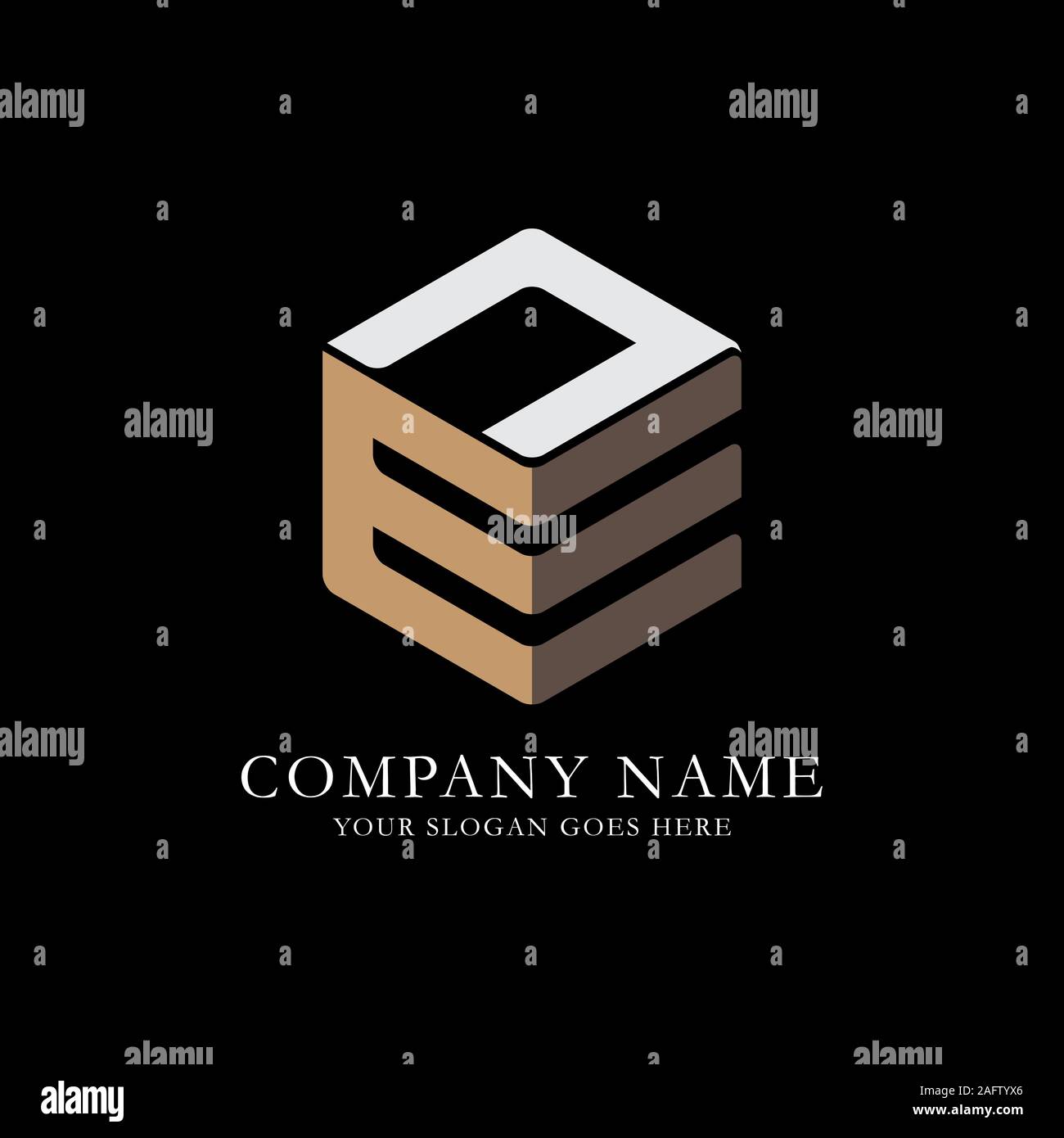 EN initial letter Logo Inspiration, E and N combination logo vector with hexagonal idea Stock Vector