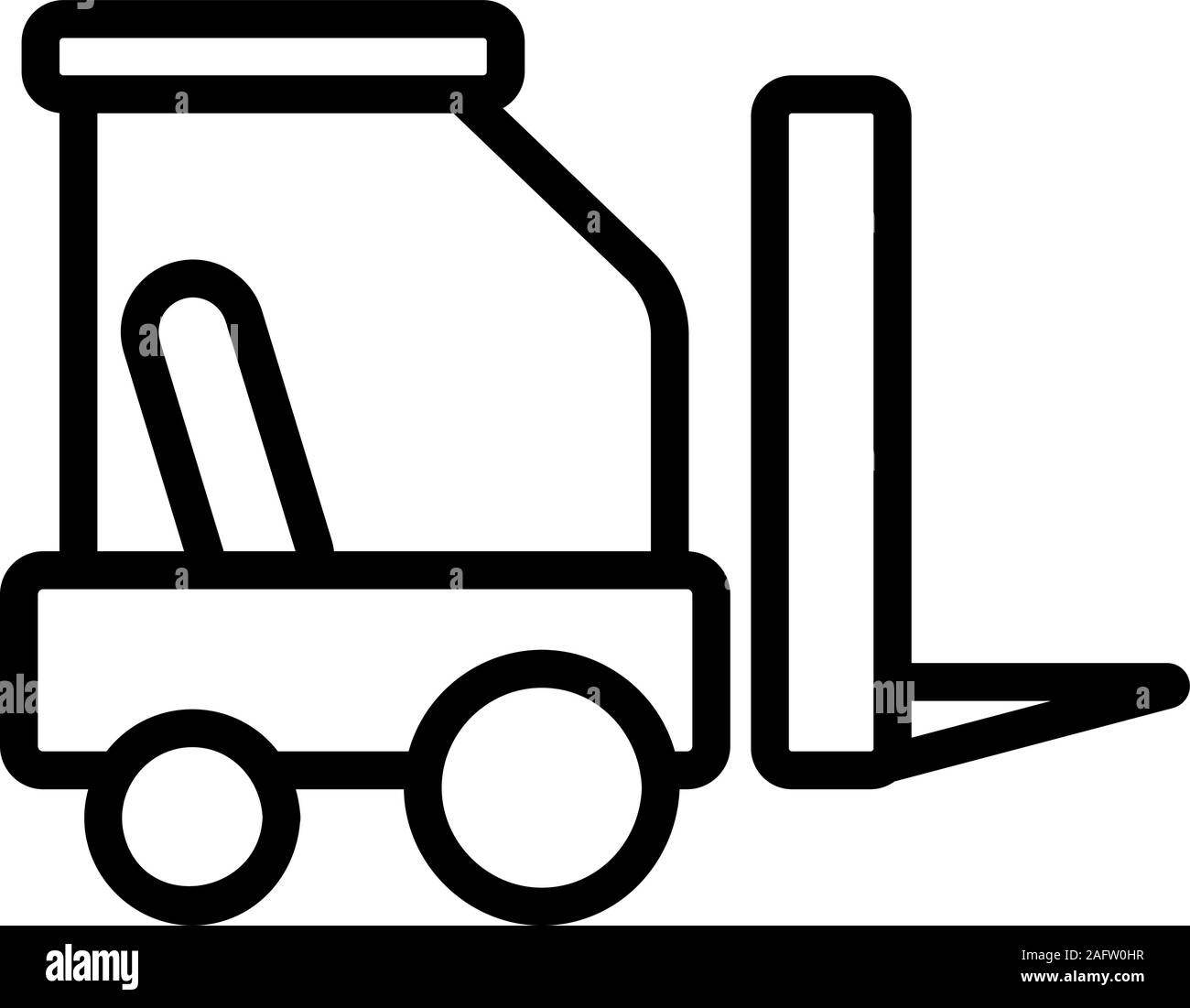 The forklift icon vector. Isolated contour symbol illustration Stock ...