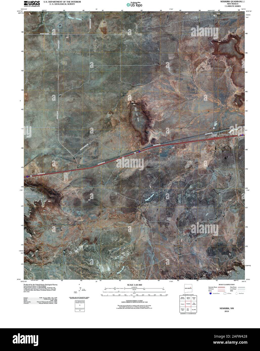 Map of newkirk new mexico hi-res stock photography and images - Alamy