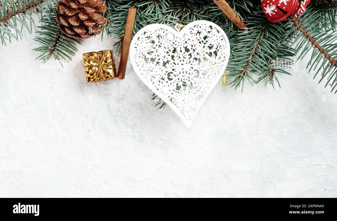 Christmas toy heart on a white background, Christmas background, minimalism  Stock Photo - Alamy