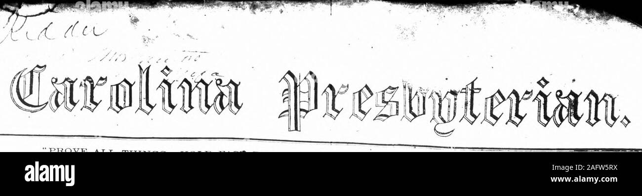 . The North Carolina Presbyterian. PROVE ALL THINGS. HOLD FAST THAT WHICH IS aoor&gt;. v,i, v,--;Xo. :;U li—T^ ^;ORTHEWEEK ENDING SATURDAY, IqEn^rBETT^T^ ..Mjr:.^ tfarolina |irf.sb!]tfruin. I VVETI EVILLK, N. C TF.R.ns : TWO I»oIInr« p^r annam In «.lTan--f; XwoI fiClT HThiif In a.lvanoe, and whon • )?It IJ one adlrosB, Oue Dollar and Kl^ltV JJ . 1. I wUl he nvarliiMy a-h-red lo. No paperorJiT to Uiat effect, and then all arrearah« ,• i^F A nVKRTrSIVG.;...,.t, 7 less, ftrxt luSi-ftlOB, Bavi»TT-fivi• ,., Uin, TlllRTT CWTS..?, ? , &lt; -• ; S, iT ann.im, ^ *^ . ., ,,r I .« IW vUti- L?£u ON TflK ^ Stock Photo