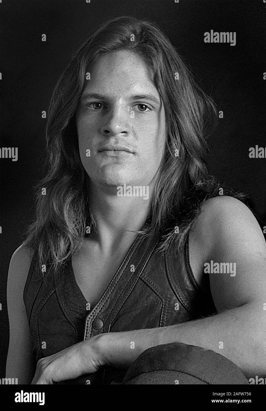 Mark Evans Bass player of AC/DC 1976 Stock Photo
