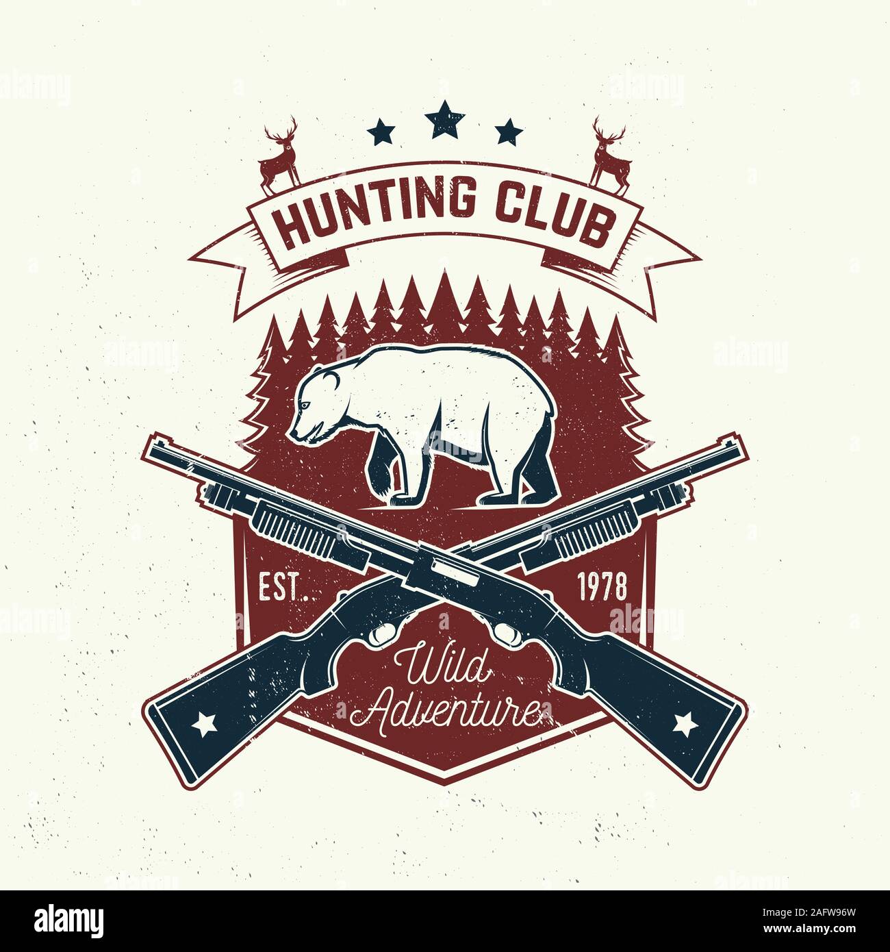 Hunting club. Vector. Concept for shirt or label, print, stamp or tee