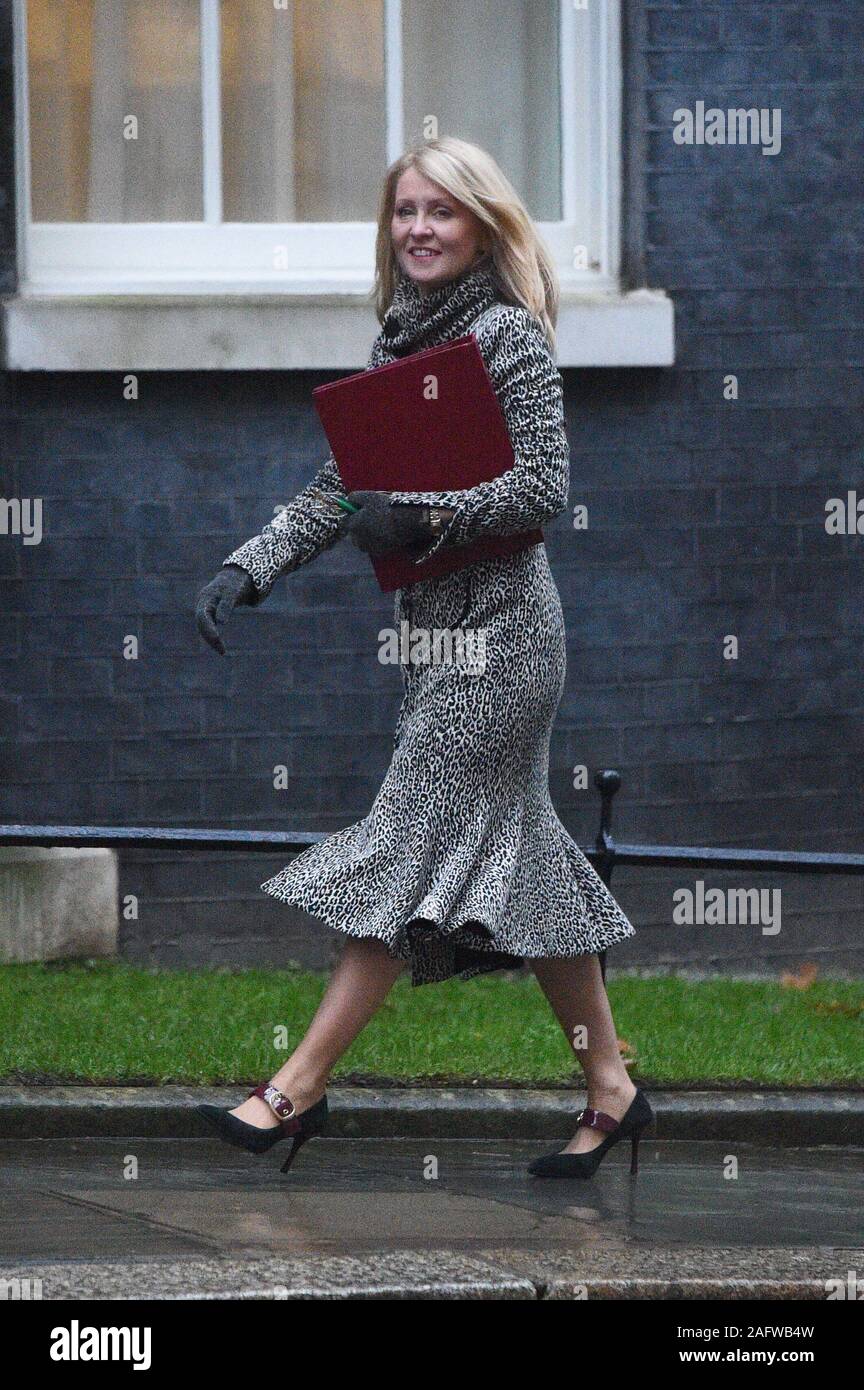 Minister of State for Housing Esther McVey arriving in Downing Street, London for the first Cabinet meeting after the Conservative Party won the General Election. PA Photo. Picture date: Tuesday December 17, 2019. See PA story POLITICS Tories. Photo credit should read: Kirsty O'Connor/PA Wire Stock Photo