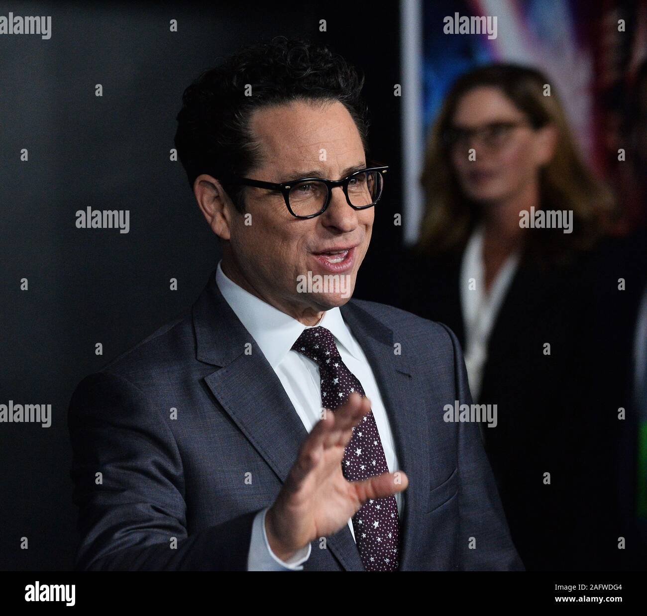 Los Angeles, United States. 17th Dec, 2019. Director J.J. Abrams attends the premiere the motion picture sci-fi fantasy 'Star Wars: The Rise of Skywalker' at the TCL Chinese Theatre in the Hollywood section of Los Angeles on Monday, December 16, 2019. Storyline: The surviving Resistance faces the First Order once more in the final chapter of the Skywalker saga. Photo by Jim Ruymen/UPI Credit: UPI/Alamy Live News Stock Photo