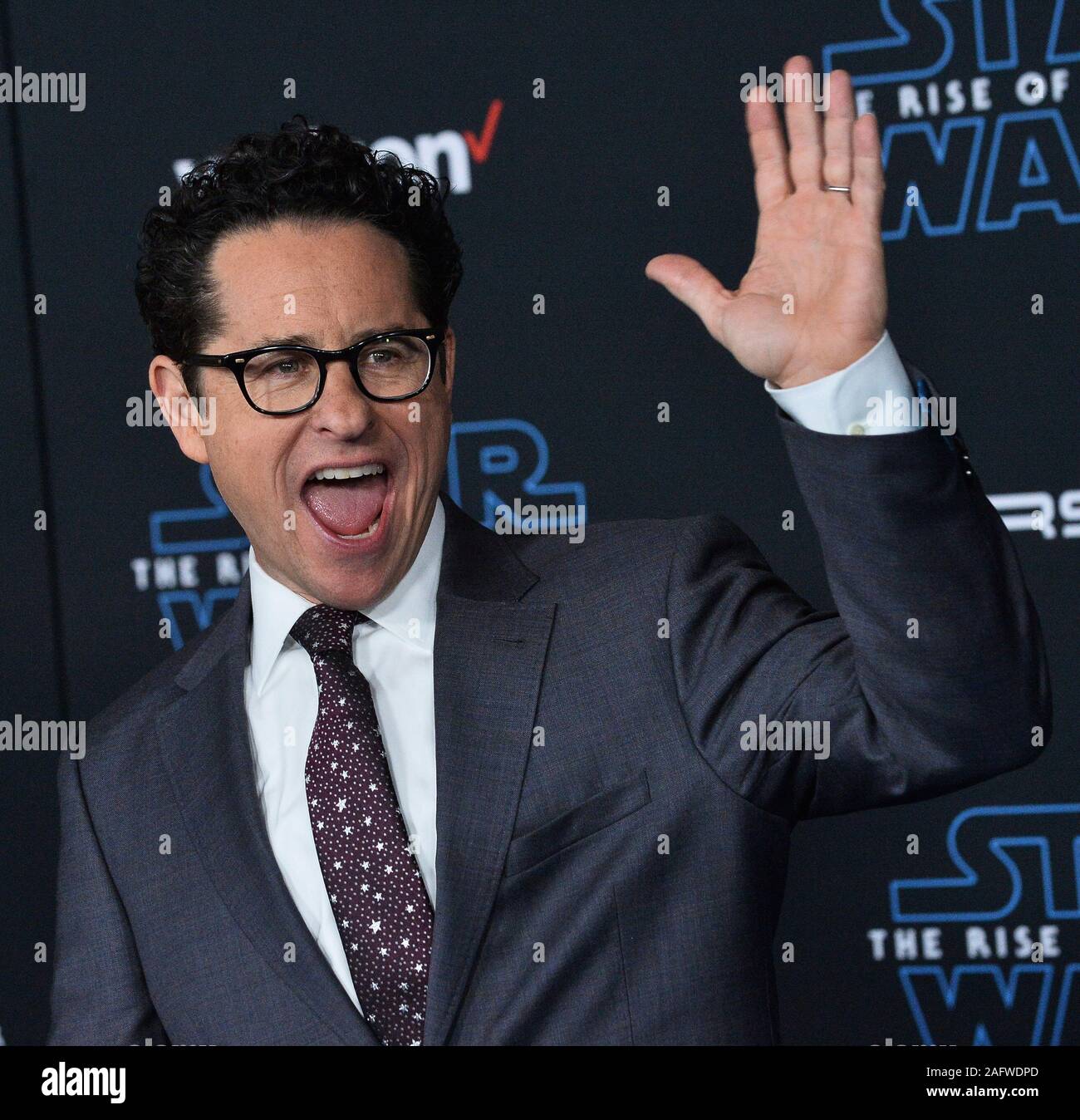 Los Angeles, United States. 17th Dec, 2019. Director J.J. Abrams attends the premiere the motion picture sci-fi fantasy 'Star Wars: The Rise of Skywalker' at the TCL Chinese Theatre in the Hollywood section of Los Angeles on Monday, December 16, 2019. Storyline: The surviving Resistance faces the First Order once more in the final chapter of the Skywalker saga. Photo by Jim Ruymen/UPI Credit: UPI/Alamy Live News Stock Photo