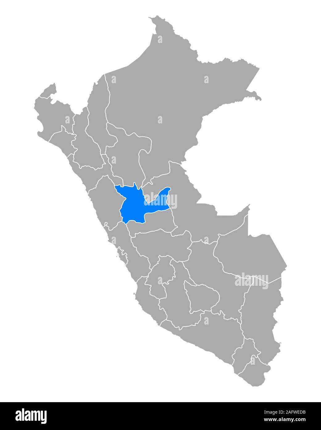 Map of Huanuco in Peru Stock Photo - Alamy
