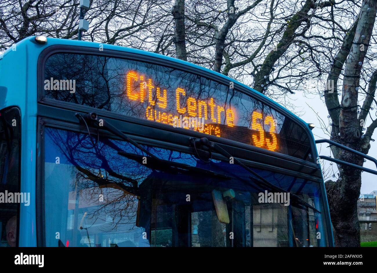 A No. 53 Bus in Liverpool City Centre Stock Photo