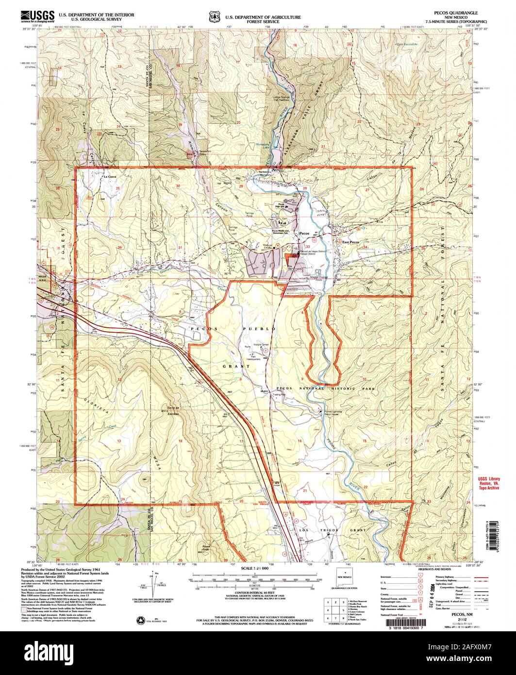 Pecos new mexico map Cut Out Stock Images & Pictures Alamy