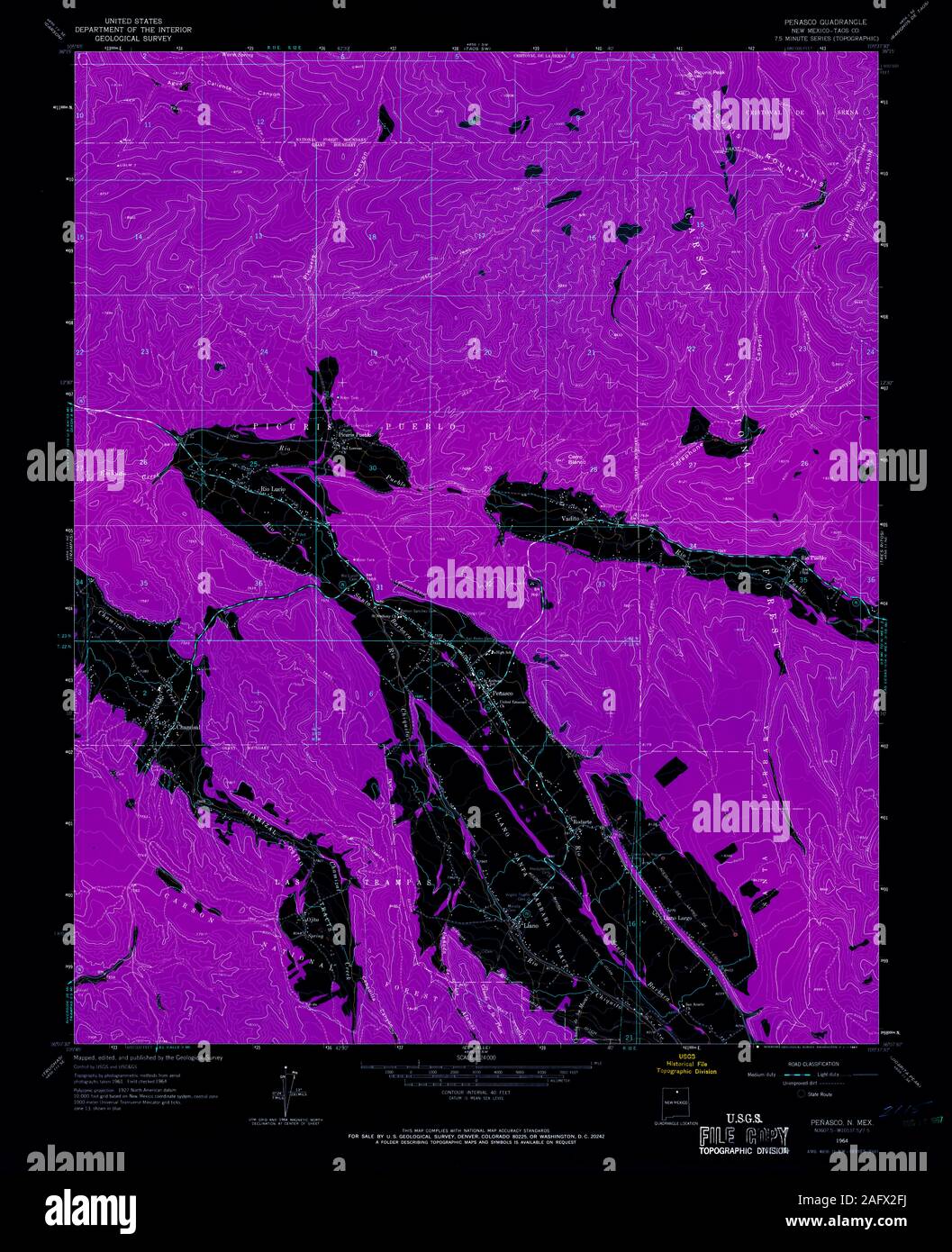 Map of penasco new mexico hires stock photography and images Alamy