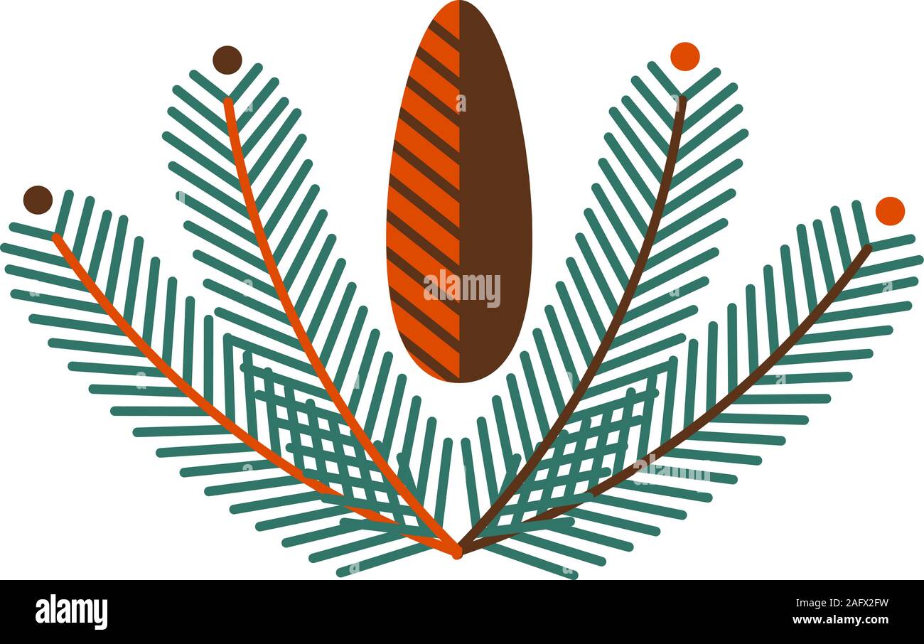 Pine cone and pine needles Stock Vector Images - Alamy