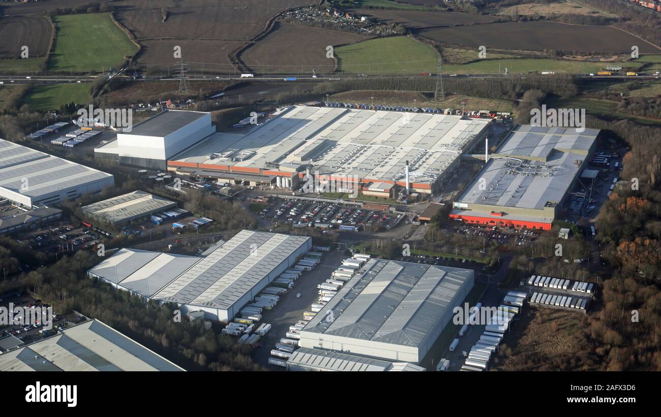 An aerial view of junction 41 industrial estate hires stock