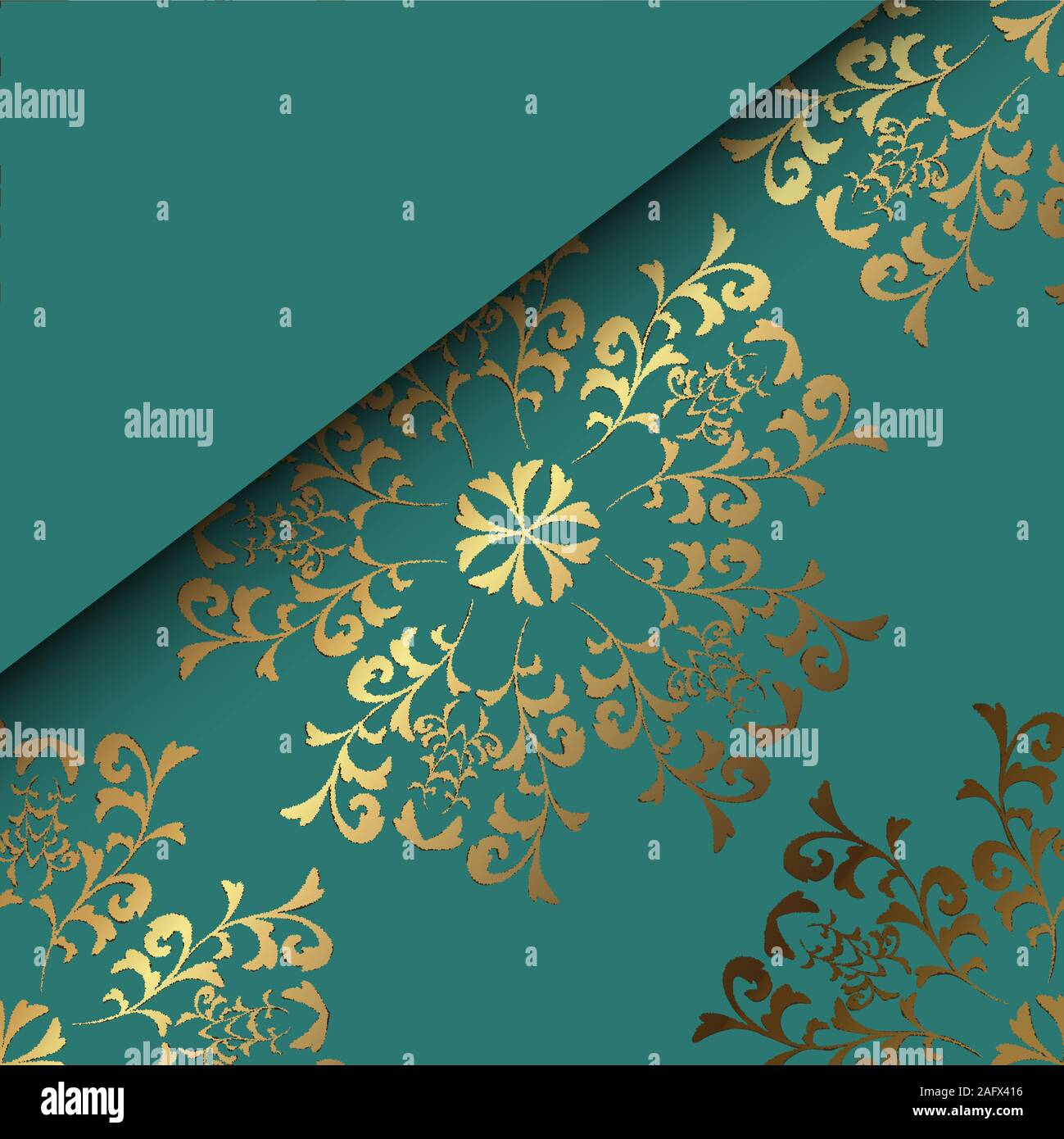 Ethnic pattern. Abstract greeting card, background with flowers and