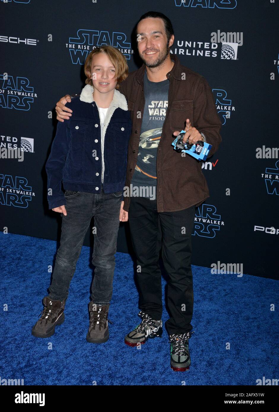 Los Angeles, USA. 17th Dec, 2019. Pete Wentz, Bronx Wentz 156 arrives